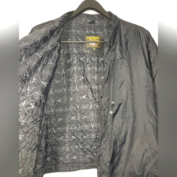 VANSON LEATHERS STREAMLINER MOTORCYCLE JACKET. - Picture 5 of 9